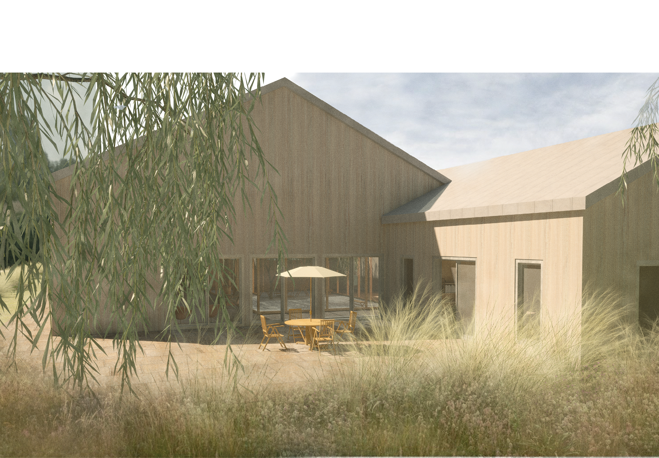 Rendering , Entré & Trädgård